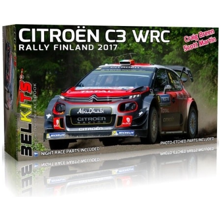 Belkits BEL-018 Citroen C3 WRC Rally Finland 2017 Kit Montaggio 1/24