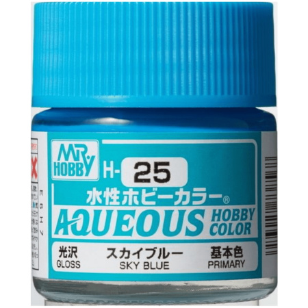 Mr. Hobby Aqueous H25 Sky Blue Gloss (10ml) Water Based Acrylic Paint