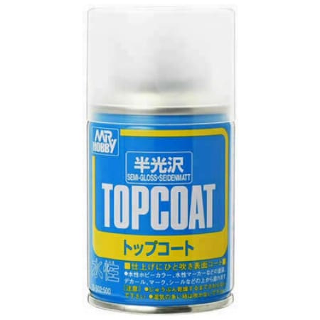 Mr. Hobby B502 Mr. Topcoat Semi-Gloss 88ml Spray Trasparente Semi Lucido