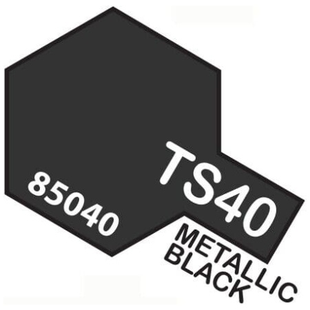 Tamiya TS40 Metallic Black Bomboletta Spray Per Plastica 100ml
