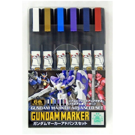 Mr. Hobby GMS124 Gundam Marker Advanced Set (6 Colori)