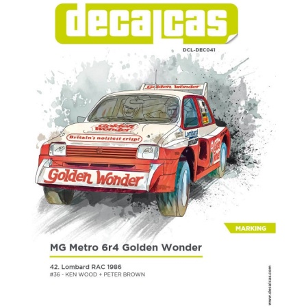 Decalcas DCL-DEC041 Decals 1/24 MG Metro 6r4 Golden Wonder