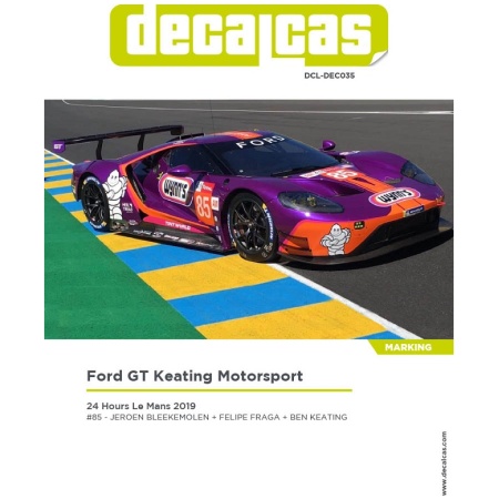 Decalcas DCL-DEC035 Decals 1/24 Ford GT Keating Motorsport 24 Hours Le Mans 2019