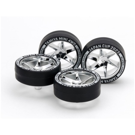 Tamiya 95162 Mini 4wd Super Hard Low Profile Tire & Wheel Set (Spiral) Japan Cup 2023