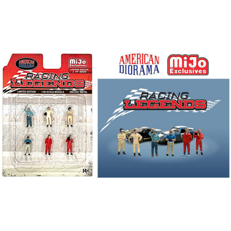 American Diorama AD76503MJ Racing Legends (MiJo Exclusive) Figure Set Die Cast 1/64