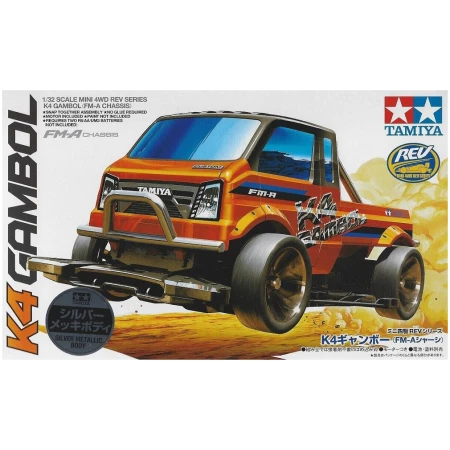 Tamiya 95163 Mini 4wd Gambol Silver Metallic Body (FM-A Chassis) Kit Montaggio 1/32