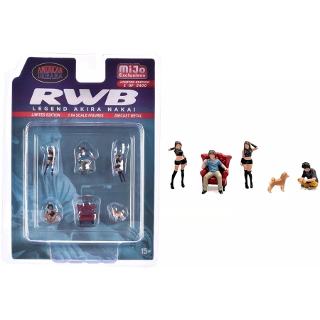 American Diorama RWB Legend Akira Nakai (MiJo Exclusive) Figure Set Die Cast 1/64