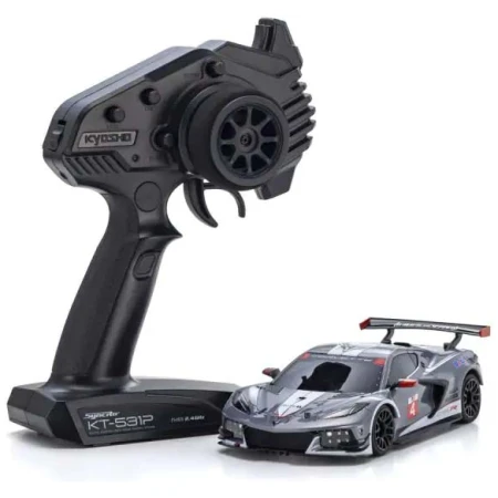 Kyosho 32356GMW Readyset Mini-Z RWD MR-04 Chevrolet Corvette C8.R (Gun Metal - White) (W-MM)