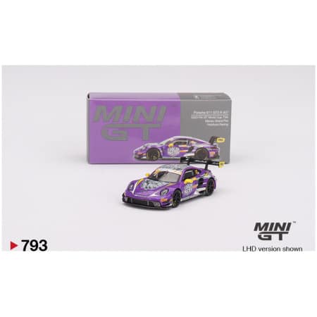 Mini GT MGT00793LHD Porsche 911 GT3 R #27 HubAuto Racing 2023 FIA GT World Cup 70th Macau Grand Prix Die Cast 1/64